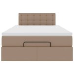 VidaXL Cadre de lit ottoman et matelas cappuccino 120x190cm similicuir