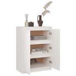 vidaXL Buffet Blanc 60x36x84 cm Bois de pin massif