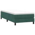 vidaXL Sommier à lattes de lit et matelas vert foncé 90x210 cm velours