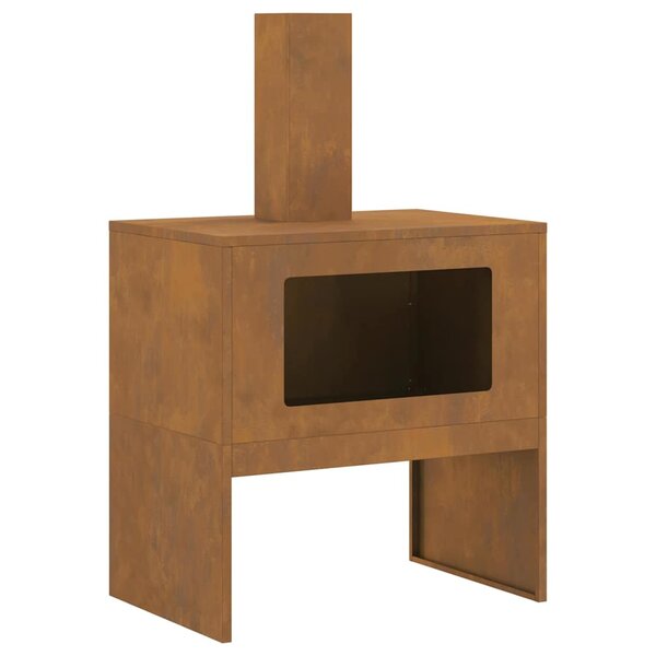 vidaXL Braise Marron 60 x 40 x 96 cm Acier Corten
