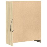 vidaXL Buffet avec LED chêne sonoma 77x34x100 cm bois d'ingénierie