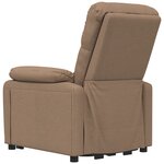vidaXL Fauteuil électrique de massage Marron Tissu