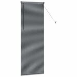 vidaXL Store de Fenêtre avec des rideaux Manuel Gris foncé Aluminium