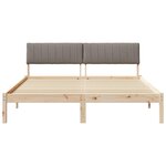 vidaXL Cadre de lit Marron et taupe 150 x 200 cm Bois massif en pin