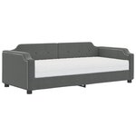vidaXL Lit de jour avec matelas gris foncé 90x190 cm tissu