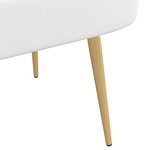 vidaXL Banc rembourré avec dossier Blanc 110 x 60 x 76 cm Polyester