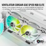 CORSAIR Ventilateur SP Series - White SP120 RGB ELITE - 120mm RGB LED Fan with AirGuide - Single Pack (CO-9050136-WW)