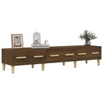 vidaXL Meuble TV Chêne marron 150x34 5x30 cm Bois d'ingénierie