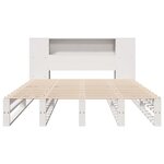 vidaXL Lit bibliothèque sans matelas blanc 140x190 cm bois massif