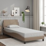 vidaXL Cadre de lit sans matelas cappuccino 90x200 cm similicuir