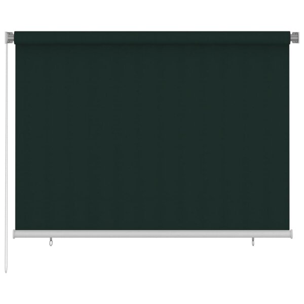 vidaXL Store roulant d'extérieur 200x140 cm Vert foncé PEHD