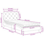 vidaXL Lit avec matelas gris foncé 90x190 cm velours