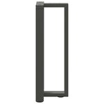 vidaXL Pieds de table console en T  2 pièces  anthracite  25 x 28 x (72-73) cm  acier