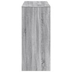 vidaXL Table de bar avec étagère sonoma gris bois d'ingénierie