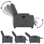 vidaXL Fauteuil inclinable électrique Gris Similicuir