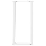 vidaXL Pieds de table console en U  2 pièces  blanc  28 x (72-73) cm  acier