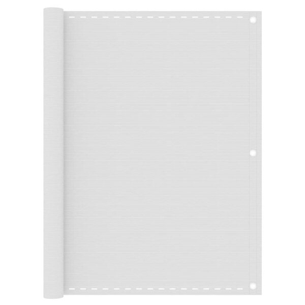 vidaXL Écran de balcon Blanc 120x500 cm PEHD