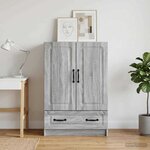 vidaXL Buffet Sonoma gris 66 x 34 5 x 92 cm Bois d'ingénierie