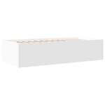 vidaXL Lit de jour avec tiroirs blanc 90x200 cm bois d'ingénierie
