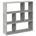 vidaXL Étagère séparatrice de pièce gris béton 102x29x103 5 cm