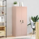 vidaXL Armoire de rangement Rose 60 x 40 x 140 cm Acier