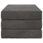 vidaXL Canapé-lit pliable 80 x 67 x 45 cm Gris foncé