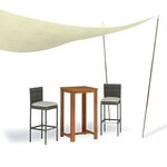 Vidaxl mâts de tente télescopiques 170-255 cm 2 pièces acier galvanisé