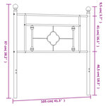 vidaXL Tête de lit métal blanc 100 cm