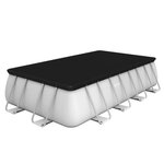 Bestway piscine hors-sol tubulaire power steel 488x244x122 cm épurateur a cartouche de 3 028 l/h bâche et échelle