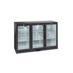 Arrière-bar réfrigéré vitré 3 portes - 320 litres - cool head - r600a - acier3320vitrée/battante 57 clx520x900mm