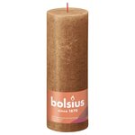 Bolsius Bougies pilier rustiques Shine 4 Pièces 190x68 mm Marron épice