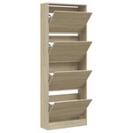 vidaXL Armoire à chaussures chêne sonoma 60x21x163 5cm bois ingénierie