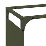vidaXL Portant de bois chauffage vert olive 90x28x90 cm