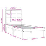 vidaXL Cadre de lit sans matelas 100x200 cm bois massif