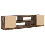 vidaXL Meuble TV chêne fumé 188 5x41x50 cm bois d'ingénierie