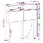 vidaXL Tête de lit de rangement Chêne fumé 90 cm Bois d'ingénierie