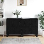 vidaXL Buffets 2 Pièces Chêne noir 120 x 35 x 70 cm Bois d'ingénierie