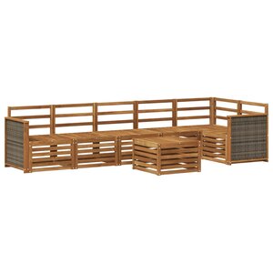 vidaXL Ensemble de canapés d'extérieur 6 pc Naturel