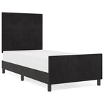 vidaXL Cadre de Lit Noir 100x200 cm Velours