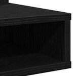 Cabinet Miroir LED vidaXL en Chêne Noir - 90x31.5x62 cm