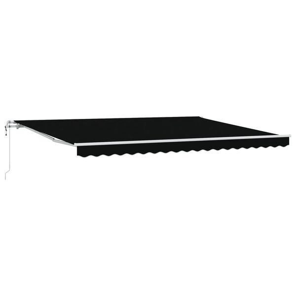 vidaXL Auvent Rétractable Automatique Noir 450x350 cm