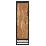 vidaXL Armoire de salle de bain bois massif d'acacia et fer
