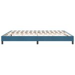 vidaXL Cadre de lit sans matelas bleu foncé 180x220 cm velours