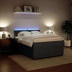 vidaXL Sommier à lattes de lit et matelas Gris foncé 140x200cm Velours