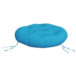 vidaXL Coussin rond bleu clair Ø 60 x11 cm tissu oxford