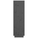 vidaXL Buffet haut Gris 38x35x117 cm Bois massif de pin