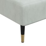 vidaXL Chaise longue gris clair velours