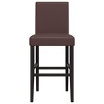 vidaXL Chaises de bar lot de 2 bois massif d'hévéa et similicuir