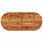 vidaXL Dessus de table 110x50x3 8 cm ovale bois massif d'acacia