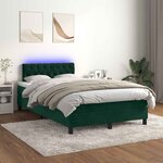 vidaXL Sommier à lattes de lit avec matelas LED Vert foncé 120x200 cm